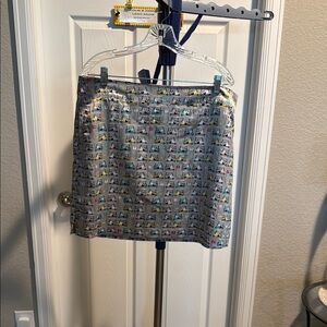 Izod gray golf cart patterned Pencil skort Skirt. Size 14